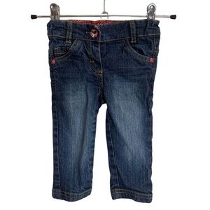 Disney Girls Blue Jeans with Minnie Mouse Red Accents size 9M